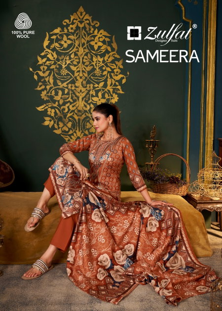 Sameera By Zulfat Woollen Pashmina Dress Material Exporters In India